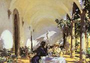 John Singer Sargent Breakfast in  the Loggia oil painting picture wholesale